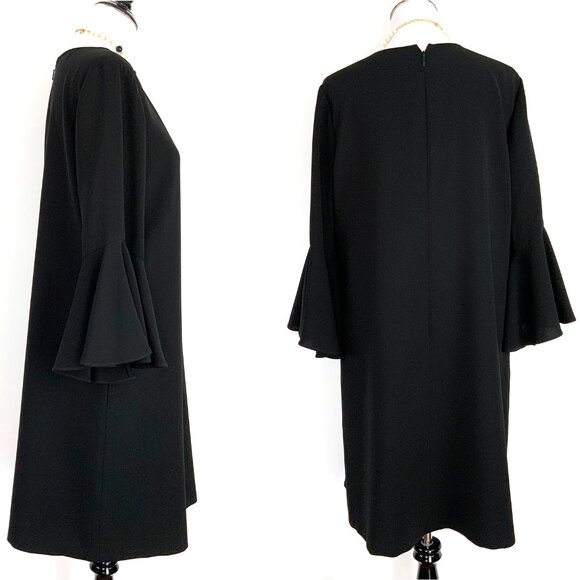 Lafayette 148 New York Holly Bell-Sleeve Shift Dress. - Picture 11 of 16